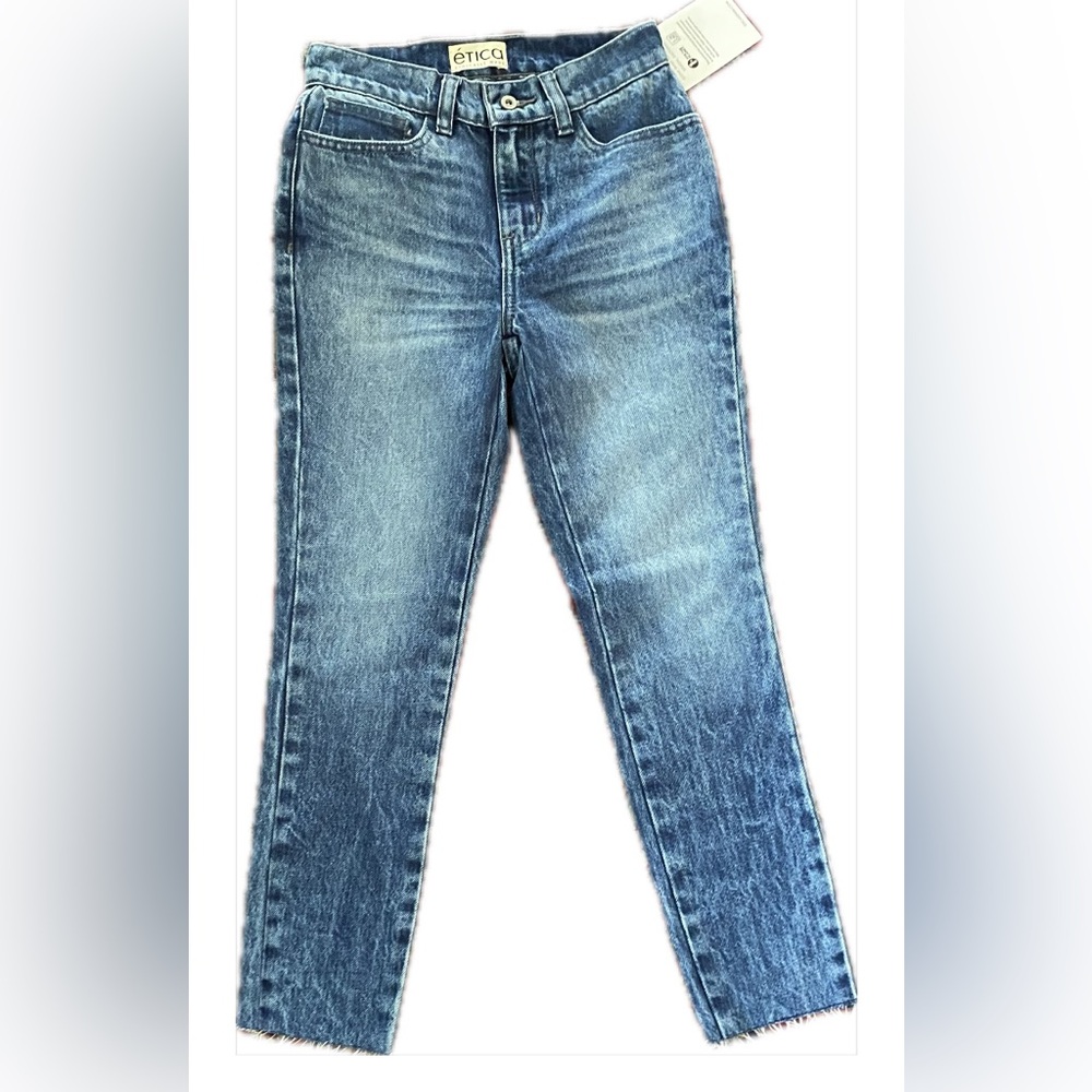 Etica Blue Ankle Cropped Jeans